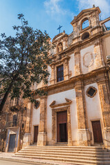 Obraz premium Church of San Paolo and Bartolomeo in Alcamo, Trapani, Sicily, Italy, Europe
