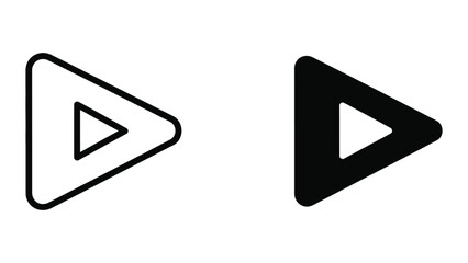 Play button icons set