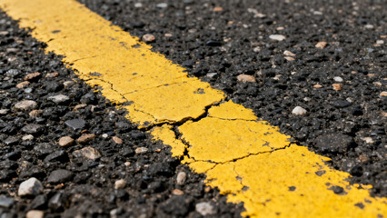 Close-Up Asphalt Road Texture &ndash; Detailed Black Pavement Background