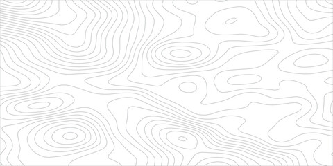 Abstract White Wave Paper Relief with Minimal Gray Topographic Contours, Seamless Elevation Line Map Pattern, Modern Geographic World Map Vector Background Design. © Hasan