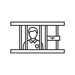 Prisoner icon in vector.