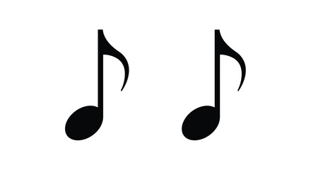 Two eighth notes displayed on a white background representing musical rhythm