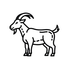 Goat icon in vector. Illustration