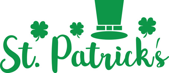 St Patricks Day typography design on plain white transparent isolated background for card, shirt, hoodie, sweatshirt, apparel, tag, mug, icon, poster or badge © AllYearRoundDesigns