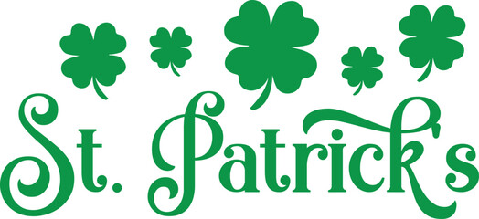 St Patricks Day typography design on plain white transparent isolated background for card, shirt, hoodie, sweatshirt, apparel, tag, mug, icon, poster or badge © AllYearRoundDesigns