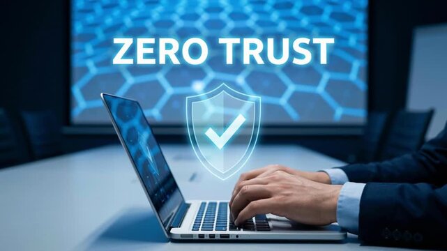 Secure Data Protection Concept with Zero Trust Security.