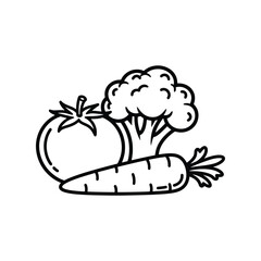 Vegetables icon in vector. 