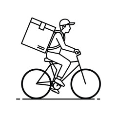 Bicycle Delivery icon in vector