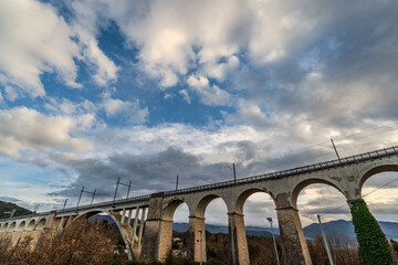 Fototapeta premium Isernia, Molise. Santo Spirito railway bridge 0226V