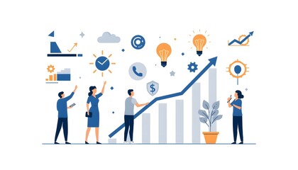 Business Growth and Teamwork Concept