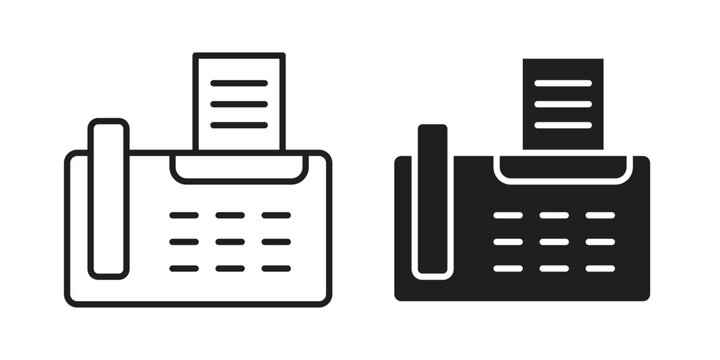 Fax machine icon. Vector linear icon collection. Vector EPS10