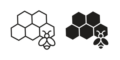 Obraz premium Honeycomb icon. Vector linear icon collection. Vector EPS10