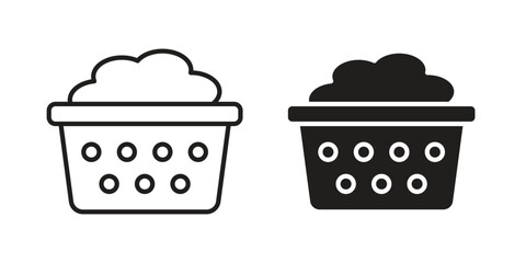 laundry hamper icon. Vector linear icon collection. Vector EPS10