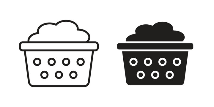 laundry hamper icon. Vector linear icon collection. Vector EPS10