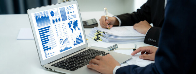 Business data dashboard provide brisk business intelligence analytic for marketing strategy planning
