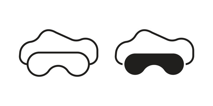 Sleeping mask icon. Vector linear icon collection. Vector EPS10