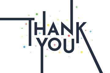 &ldquo;Thank You&rdquo; Typography Design Isolated on Light Background &ndash; Printable Business Card Template