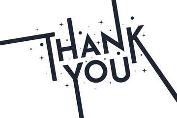 &ldquo;Thank You&rdquo; Typography Design Isolated on Light Background &ndash; Printable Business Card Template