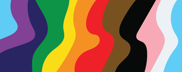 LGBTQIA pride rainbow abstract background vector, Pride month pattern for social media, ads, website banner, blog post.eps