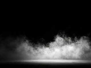 Fototapeta premium fog overlay element isolated on a black background