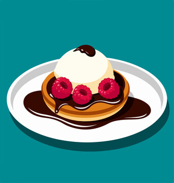 vanila cupcake vector