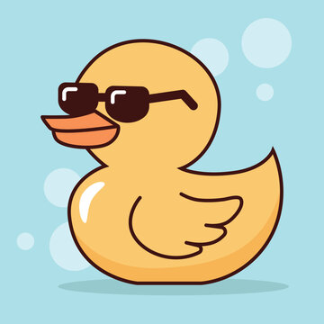 ilustracion de pato amarilo