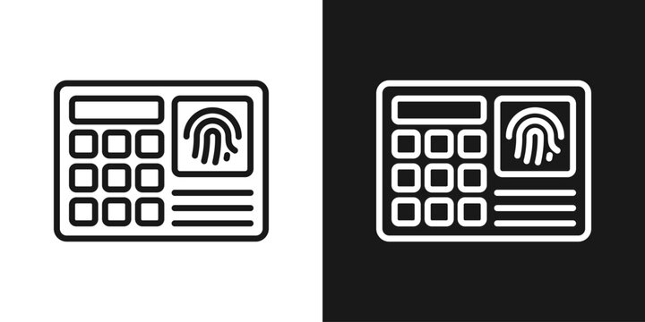 Access Control Icon In Black And White Line Style