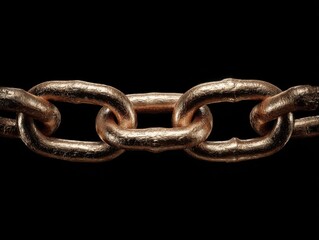 Obraz premium chain segment isolated on a black background