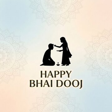 Celebrating the bond of brotherhood on bhai dooj with a heartfelt illustration.