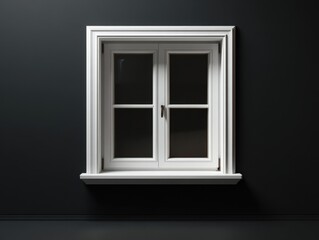 window frame isolated on a black background