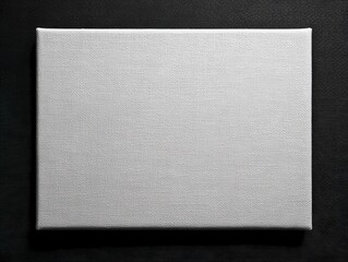 white canvas frame isolated on a black background