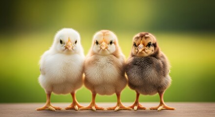 Easter sunday cute chicks celebrating springtime and new life on easter morning