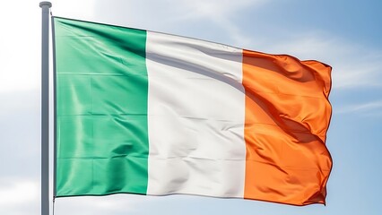 Obraz premium St patrick's day irish flag waving high celebrating heritage