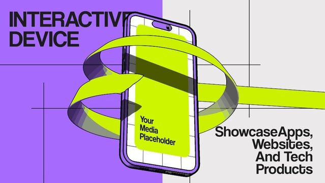 Flat 3D Mockup Reveal - Phone