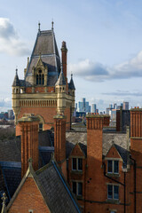 Obraz premium Gothic Arches, Chimneys and Skyscrapers