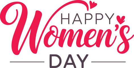 Happy Women’s Day calligraphy typography design. Elegant hand lettering Happy Women’s Day design displayed in modern calligraphy style with feminine typography across contrasting backgrounds. © BK2003