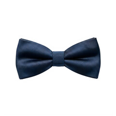 A blue bow tie on a white background isolated on transparent background