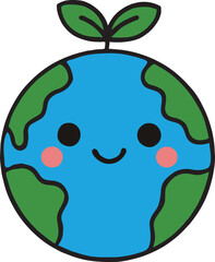 Earth_Cute Earth_Sprouting Earth_Global Warming_Earth Day_Earth Science
