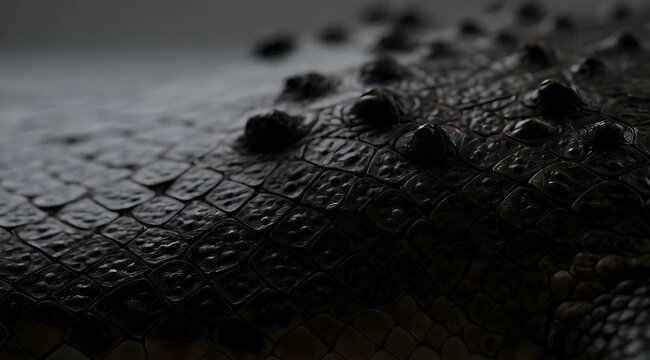 Close up image of crocodile skin scales with texture and detail