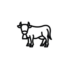 Obraz premium cow icon black silhouette.