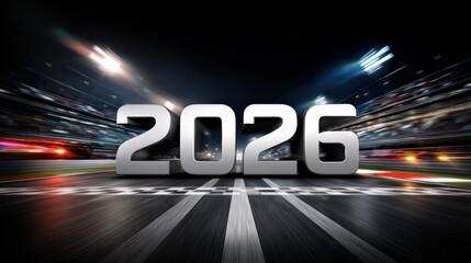 2026 Number On Speeding Highway Background