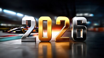 2026 Year Number In Modern Setting