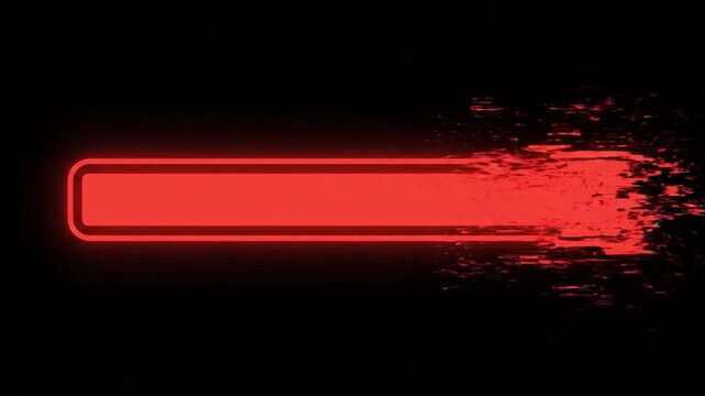 Sci-Fi Neon Red Bar Reveal Glitch Effect Lower Third Placeholder Loading Screen Element Animation