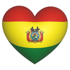 Obraz premium 2d heart flag of Bolivia icon vector illustration 