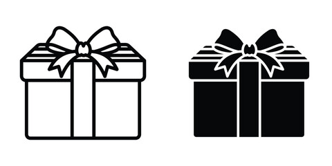 Gifts icon set different style collection for web Ui. EPS10