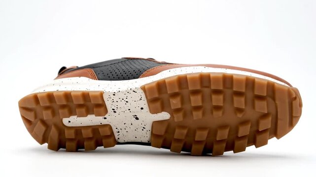 Mens sneaker on white background.