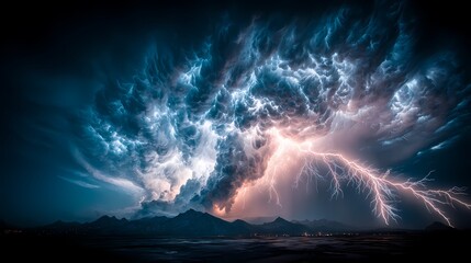 Thunderstorm lightning. Perfect for background