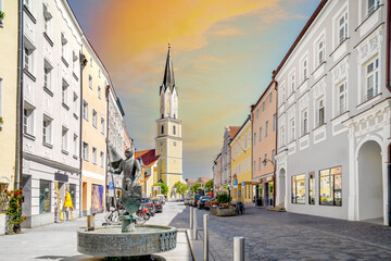 Fototapeta premium Altstadt, Vilshofen an der Donau, Deutschland 