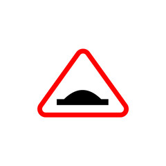 Speed Bump Warning Road Sign Icon