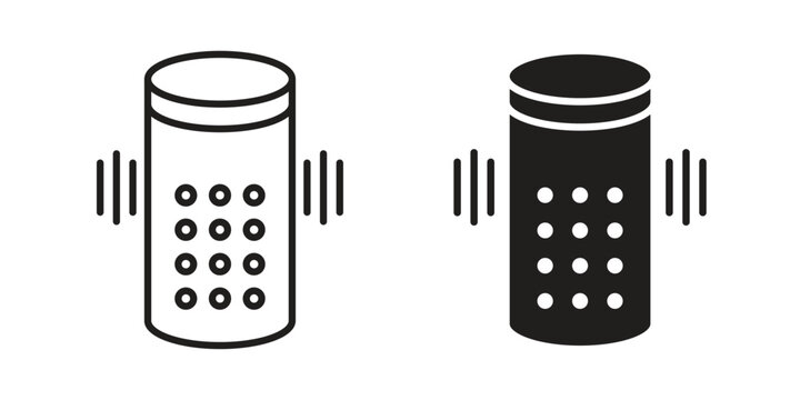 Smart speaker icons symbol. vector illustration pack for apps and designs